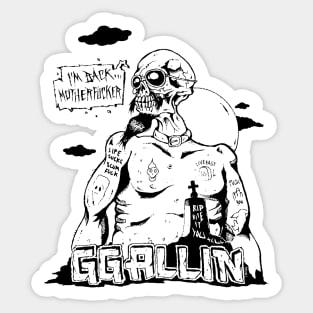 GG Allin Outlaw Scum Vintage \m/ Design Sticker